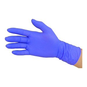 LUVA SOLID NITRILO AZUL S/PÓ CX100 *